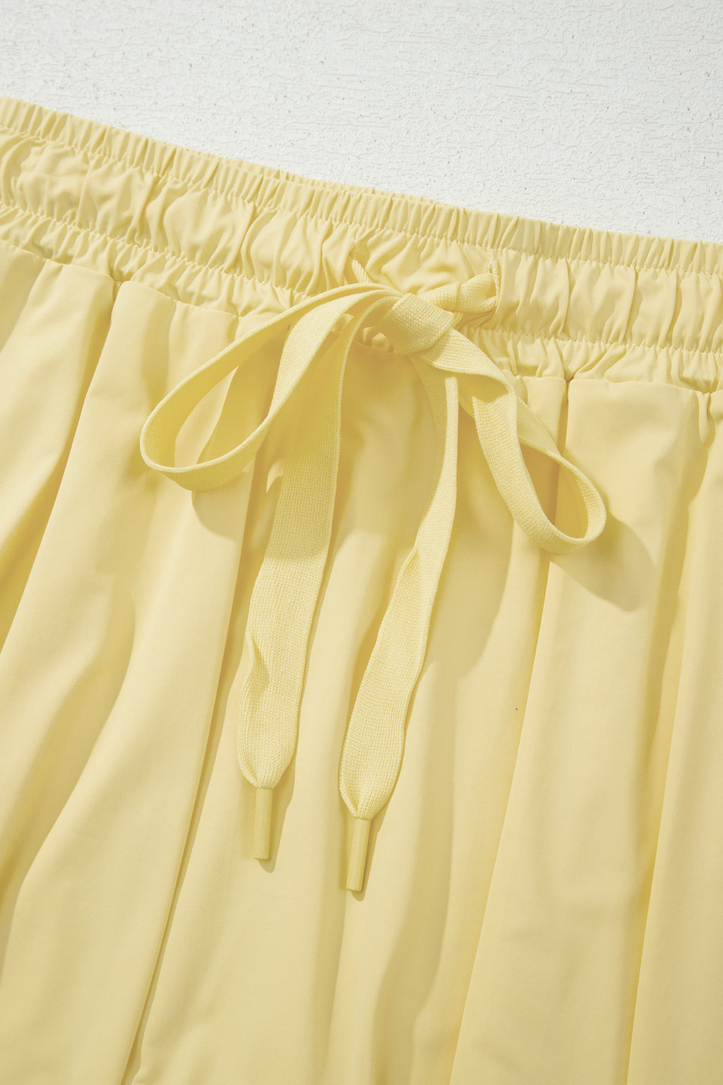 Bonbon Drawstring High Waist Lined Tennis Skort