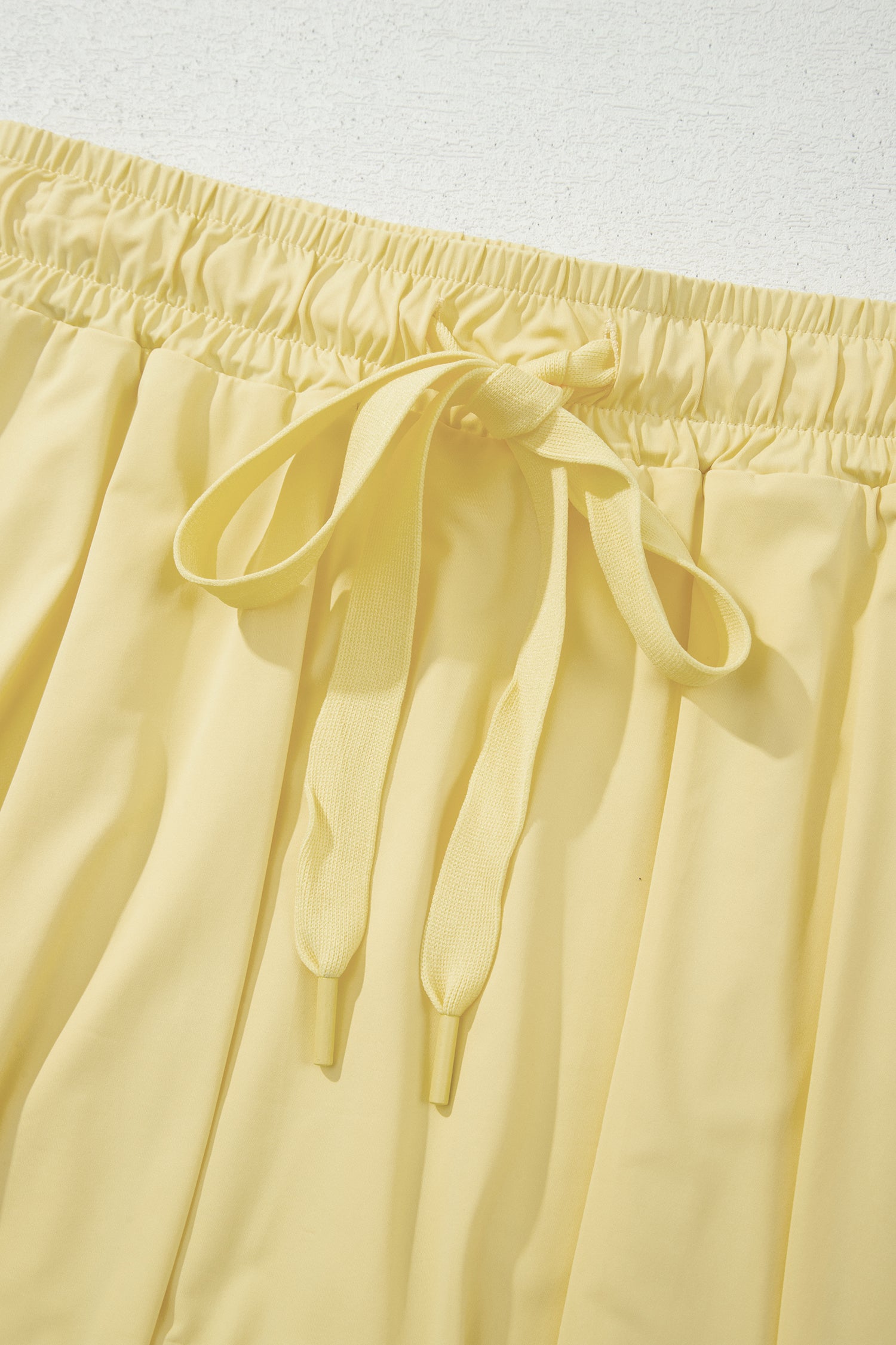 Bonbon Drawstring High Waist Lined Tennis Skort