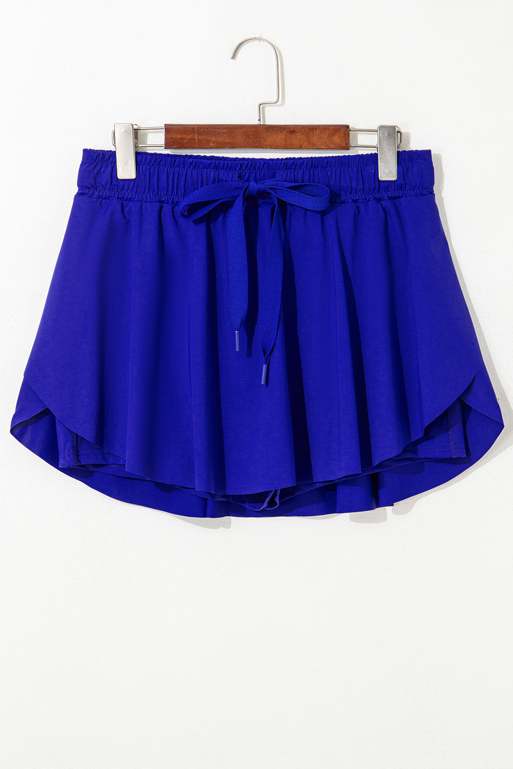 Bonbon Drawstring High Waist Lined Tennis Skort