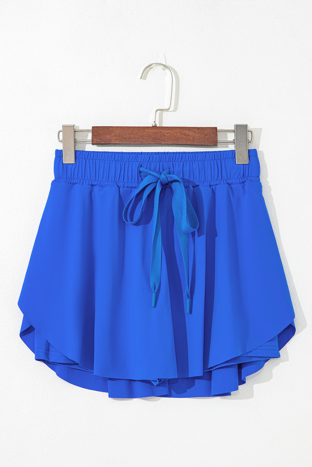 Bonbon Drawstring High Waist Lined Tennis Skort
