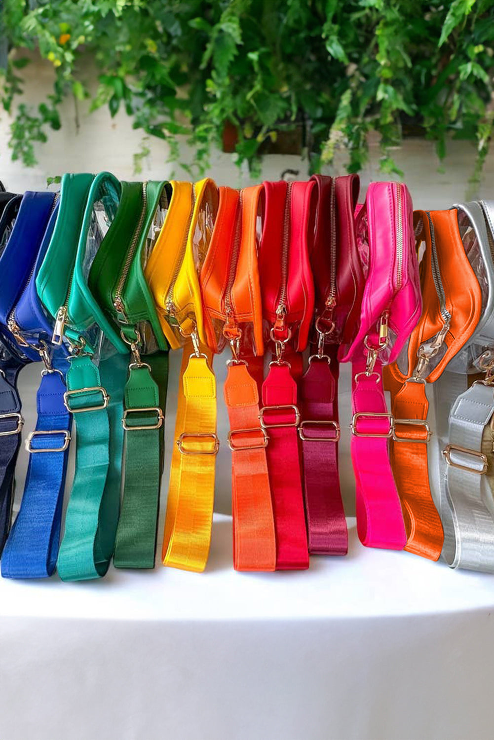 White Clear PVC GAME DAY Summer Fashion Single Shoulder Bag