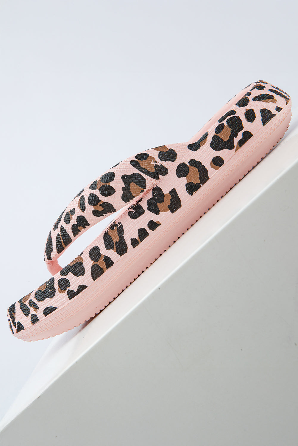 Leopard Print Thick Sole Flip Flops