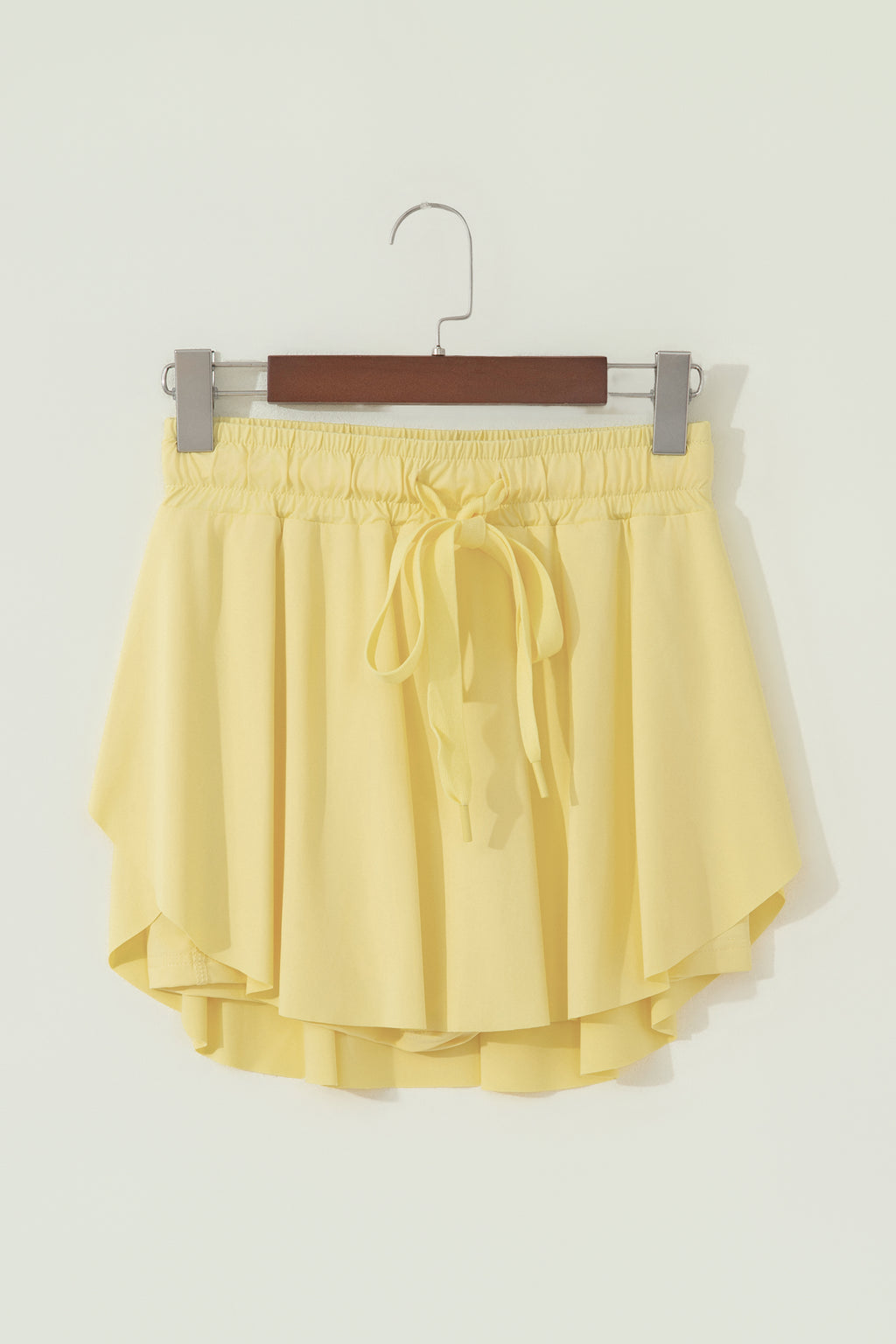 Bonbon Drawstring High Waist Lined Tennis Skort