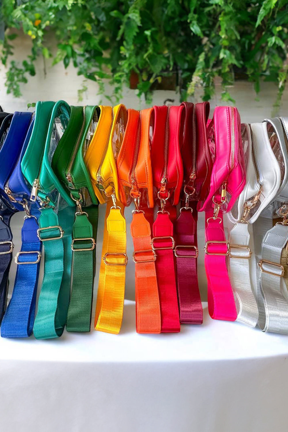 White Clear PVC GAME DAY Summer Fashion Single Shoulder Bag