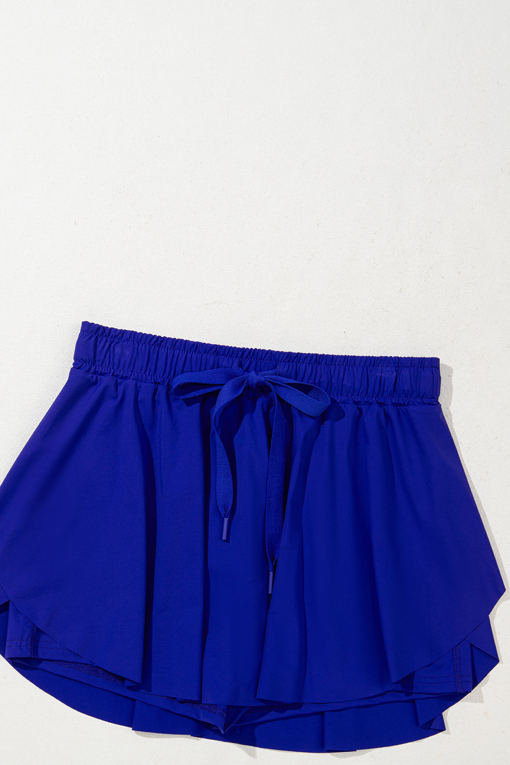 Bonbon Drawstring High Waist Lined Tennis Skort