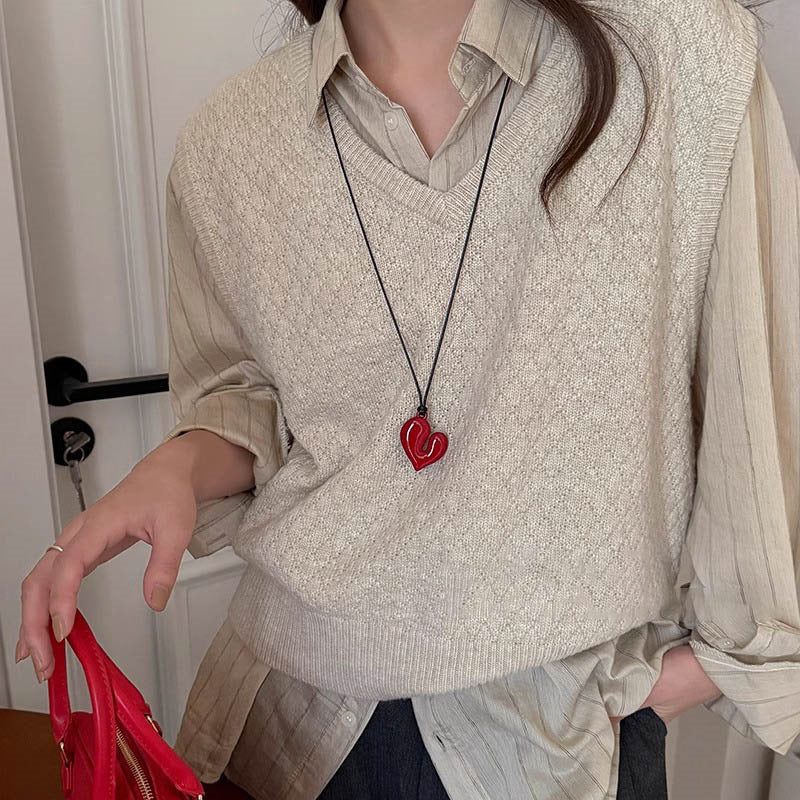 Irregular Heart Pendant Necklace