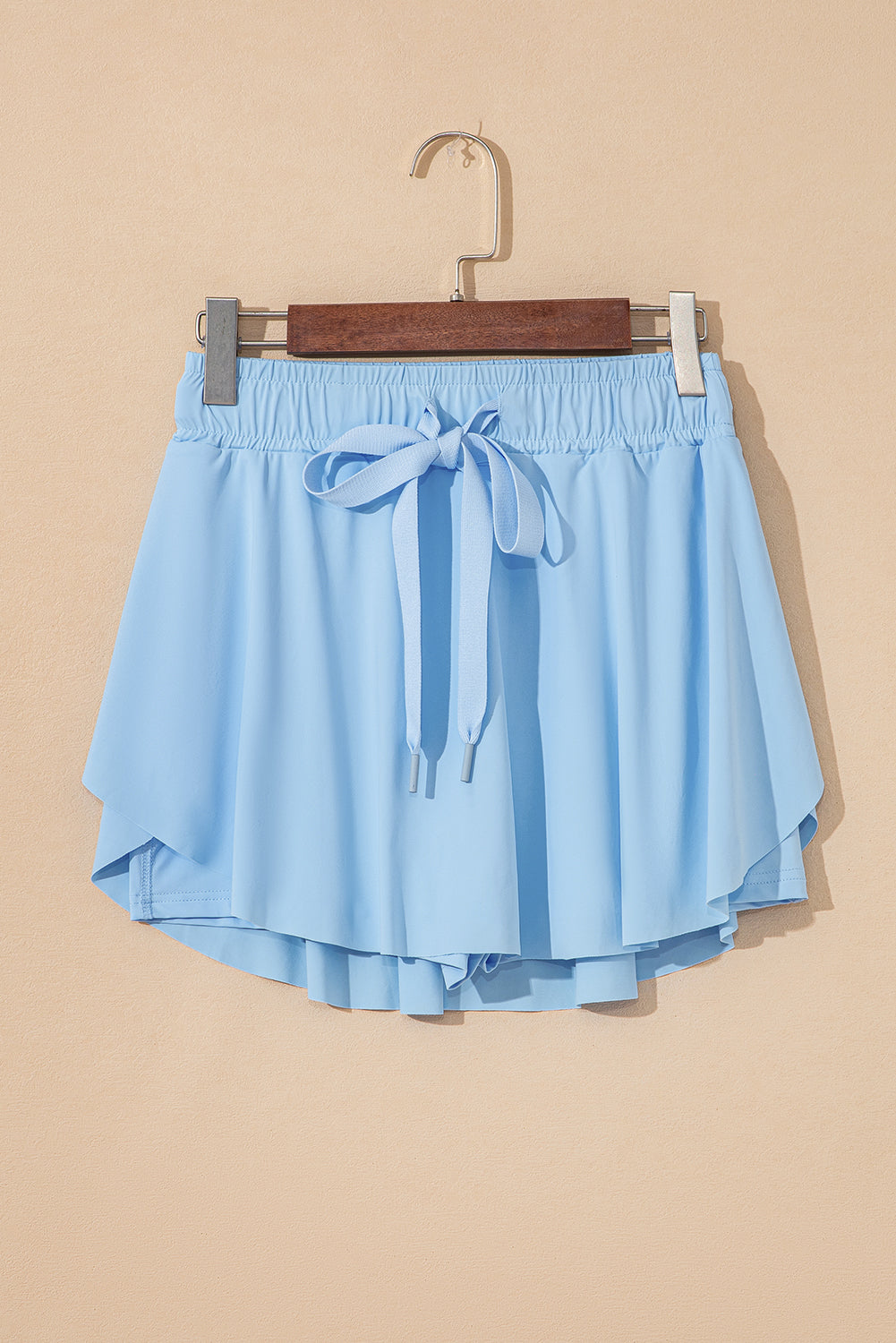 Bonbon Drawstring High Waist Lined Tennis Skort