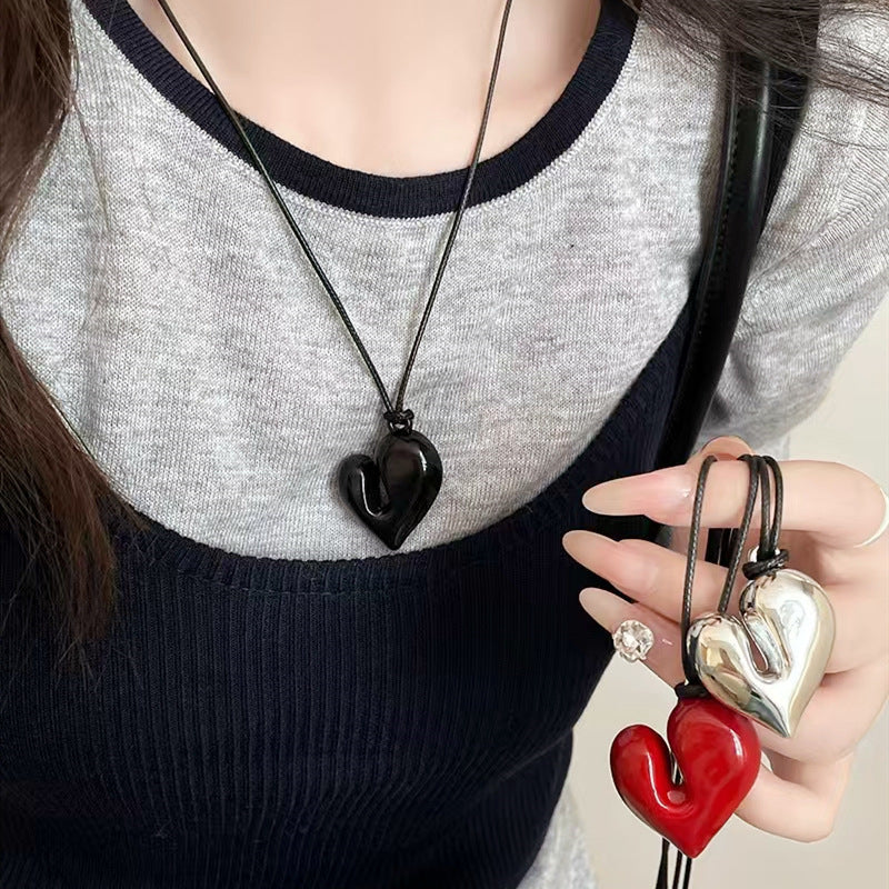 Irregular Heart Pendant Necklace